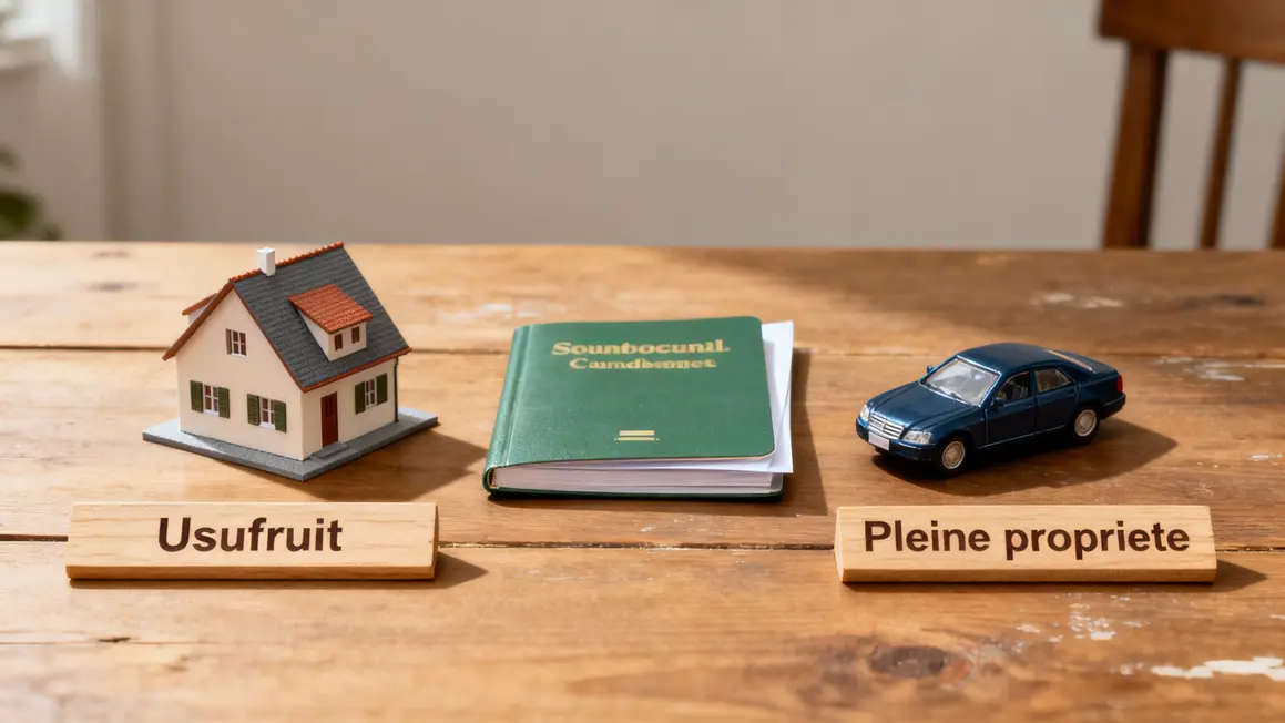 miniature maison voiture carnet epargne precipit usufruit