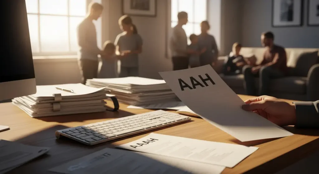 bureau documents officiels aah