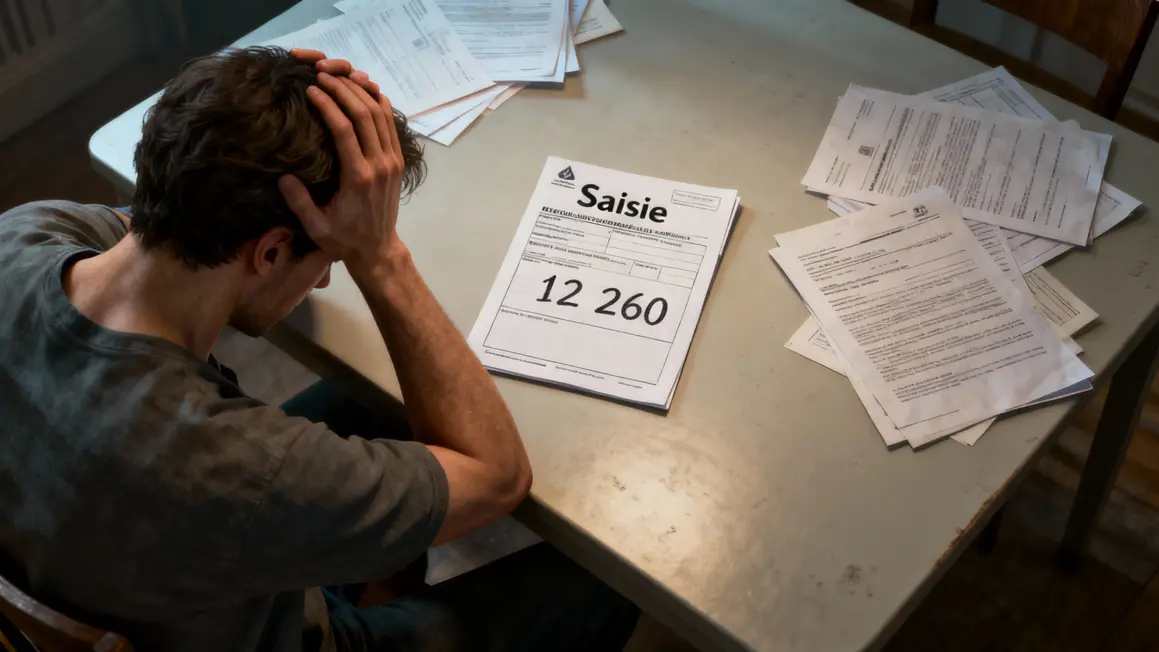 saisie bancaire retraite homme detresse