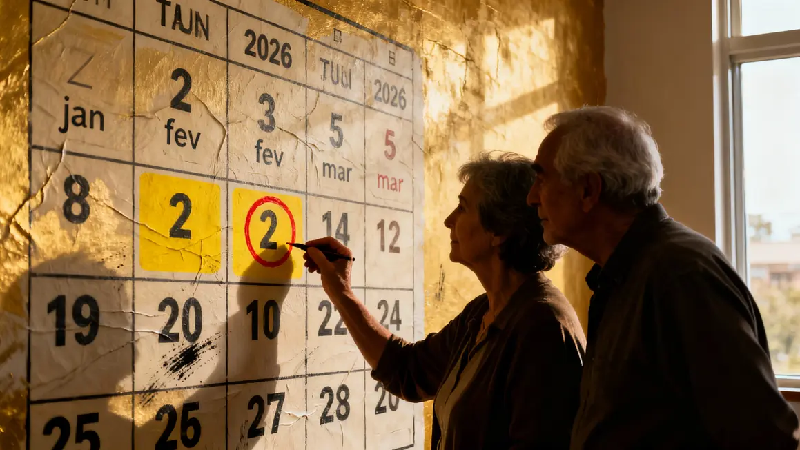Mois calendrier Agirc Arrco 2026 paiements surlignés