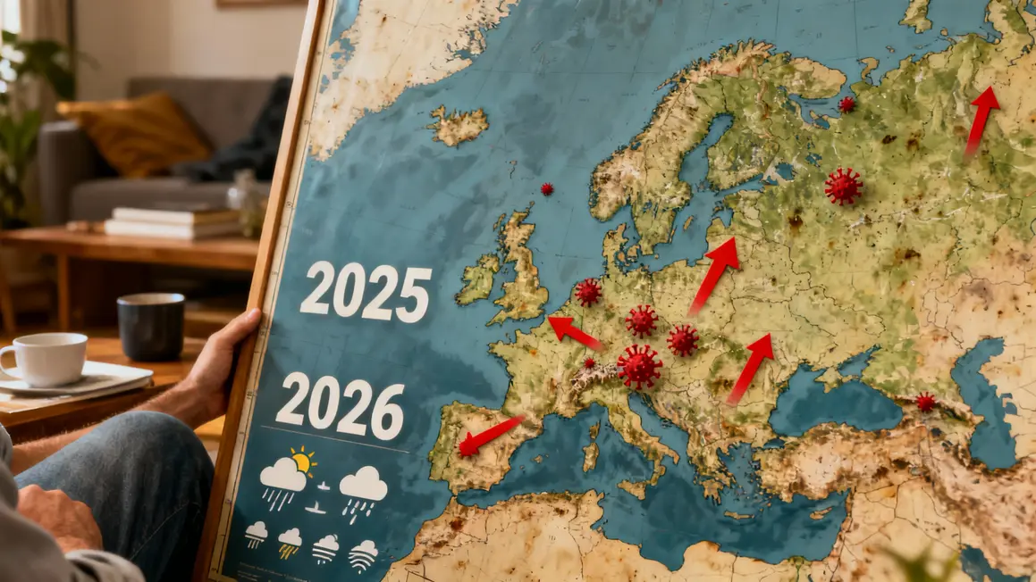 Propagation grippe 2025-2026 carte Europe