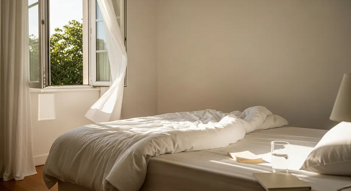 lit avec draps propres chambre lumineuse saine