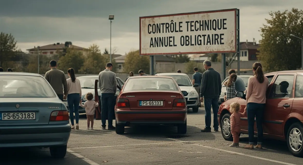 Parking quartier populaire voitures agees controle technique annuel obligatoire