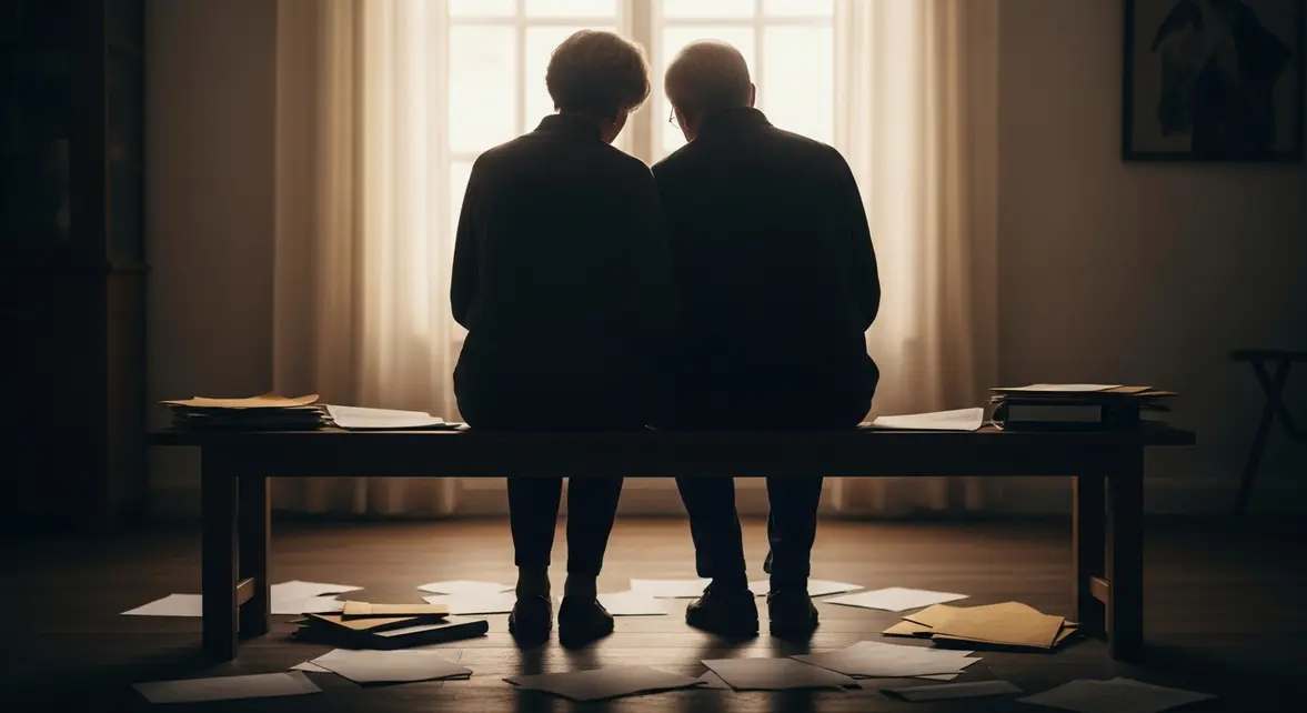 couple âgé sur banc réforme pension de réversion