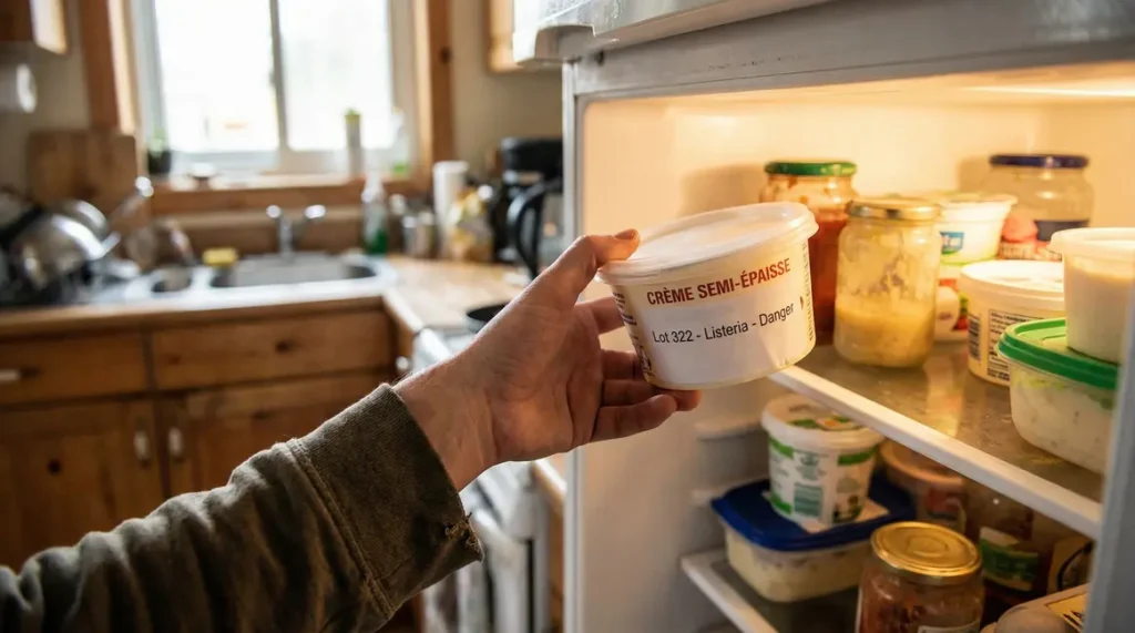 Retrait d'une crème semi épaisse lot 322 à cause de la listeria