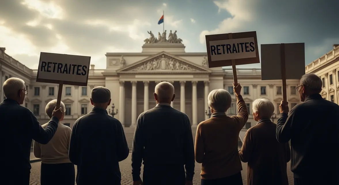 Retraités manifestent devant l’Assemblée, gel pensions