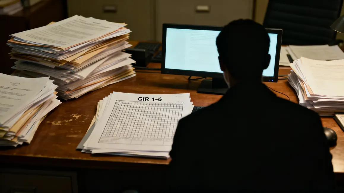 Papiers dossier APA grille GIR 1-6 visible