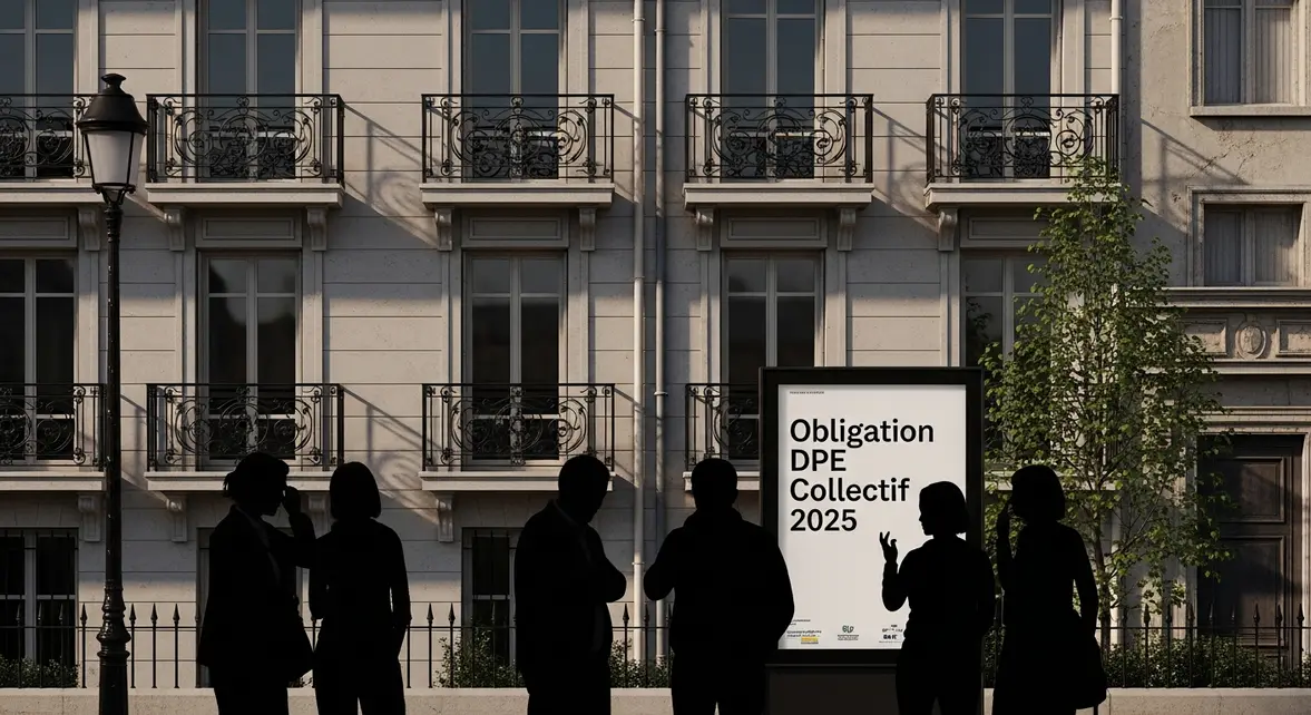 Immeuble copropriété, propriétaires, obligation DPE collectif 2025