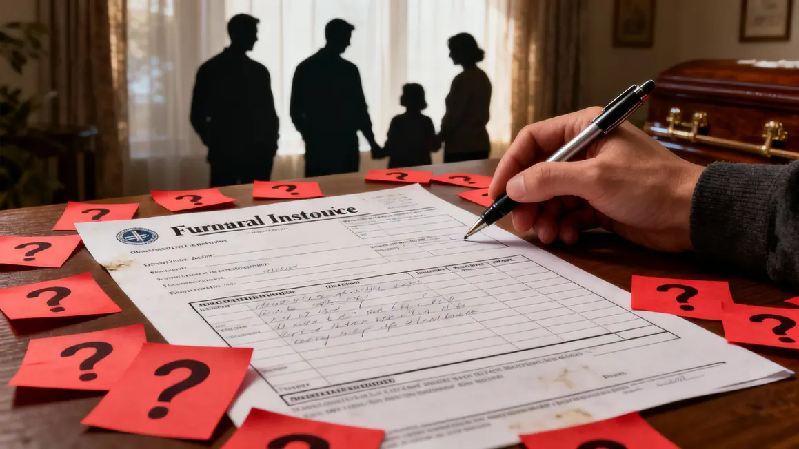Facture funeraire avec post it rouges signaux