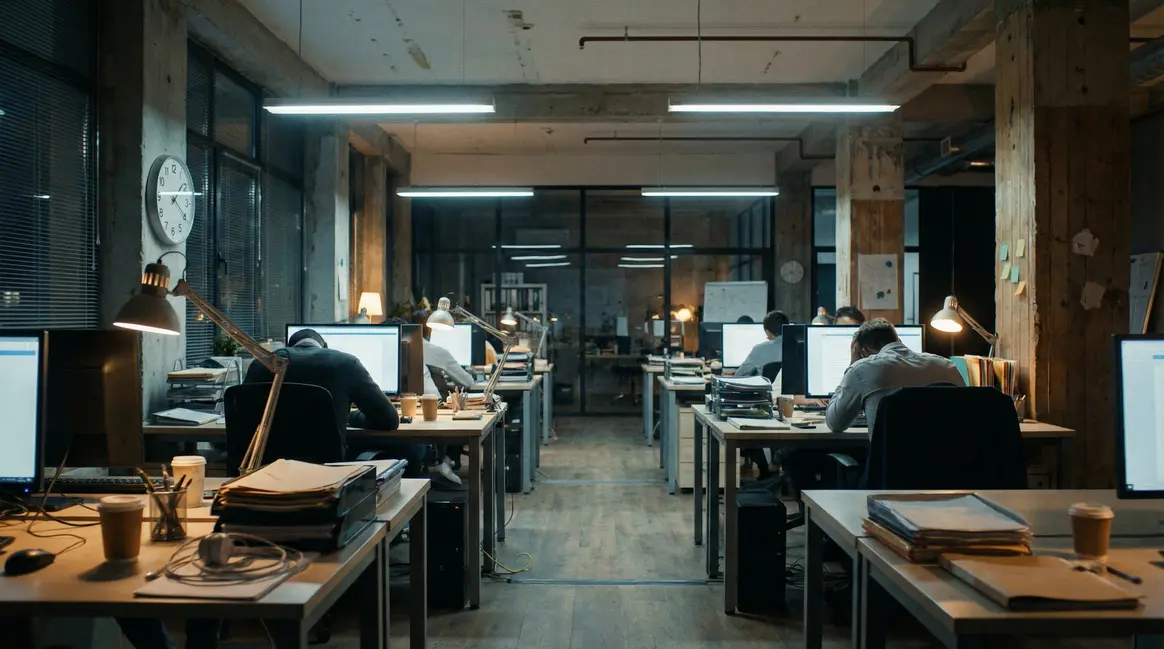 employés épuisés open space flexibilité travail