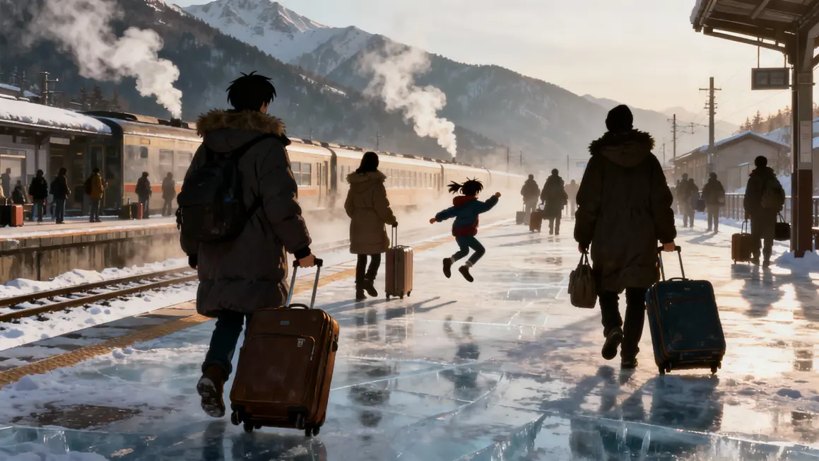 gare montagne val thorens hiver