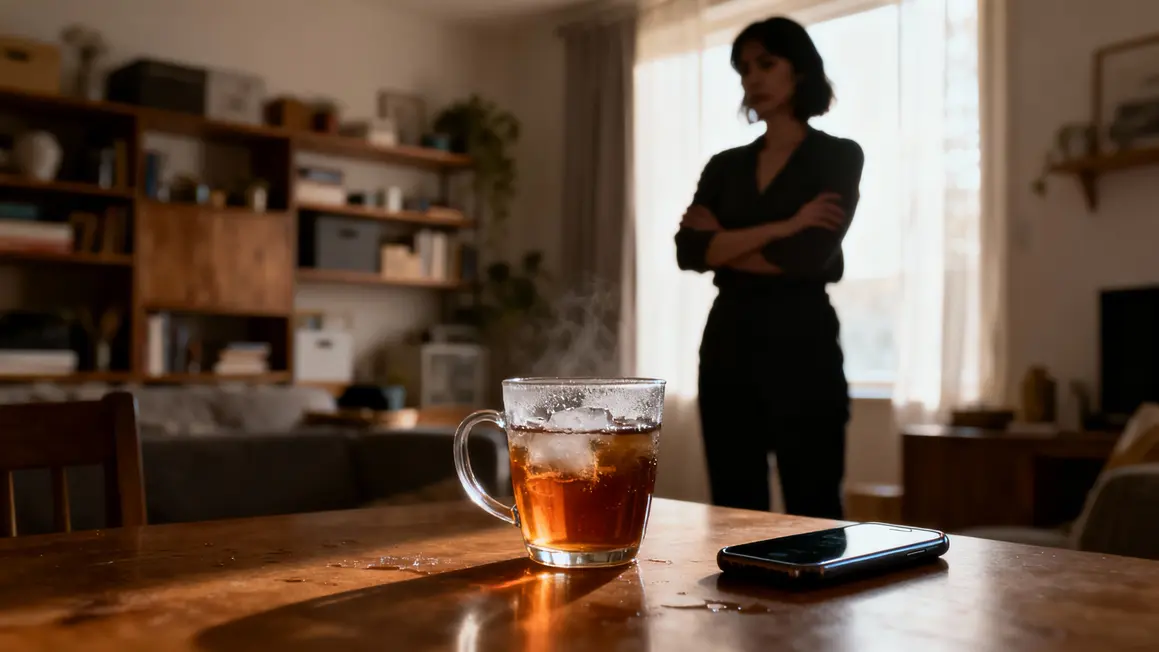 Femme âgée debout bras croisés refus aide