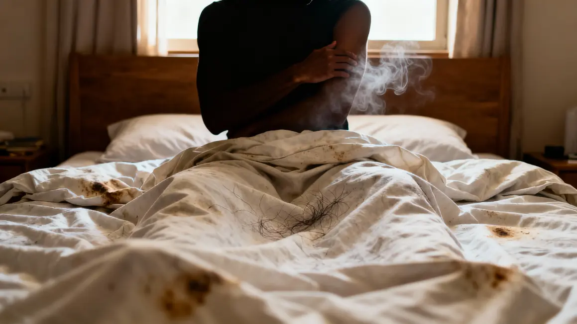 draps sales poils taches signes alerte