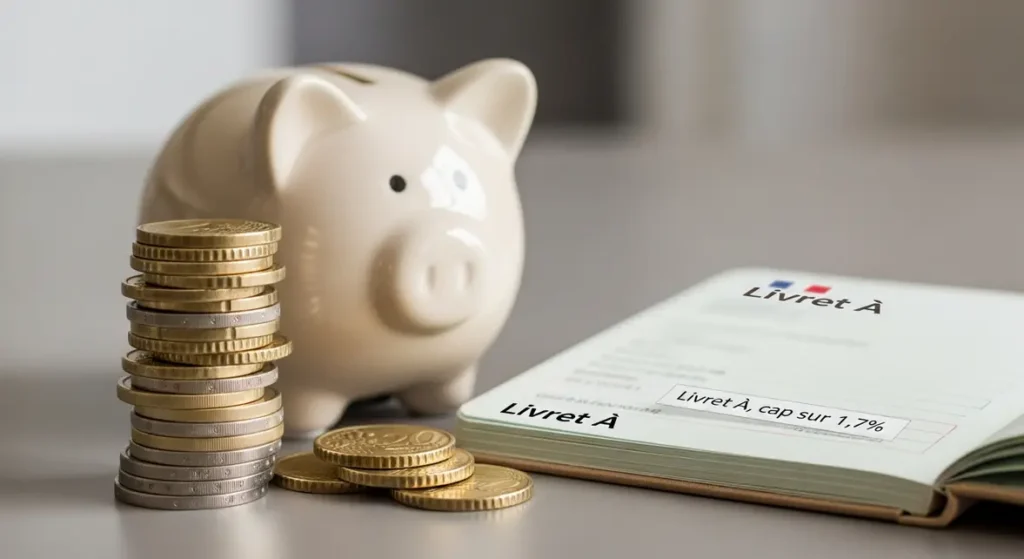 Tirelire et euros livret A 1,7 pourcent