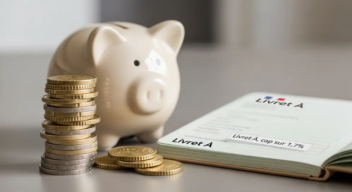 Tirelire et euros livret A 1,7 pourcent