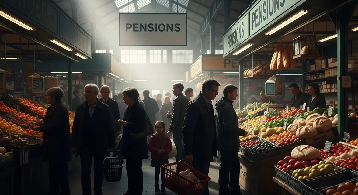 Marché couvert Bordeaux débat retraites et pensions