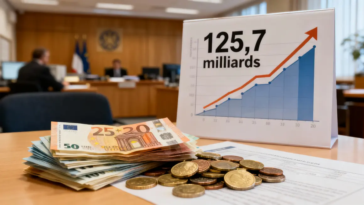 Graphique 125,7 milliards PER sur table