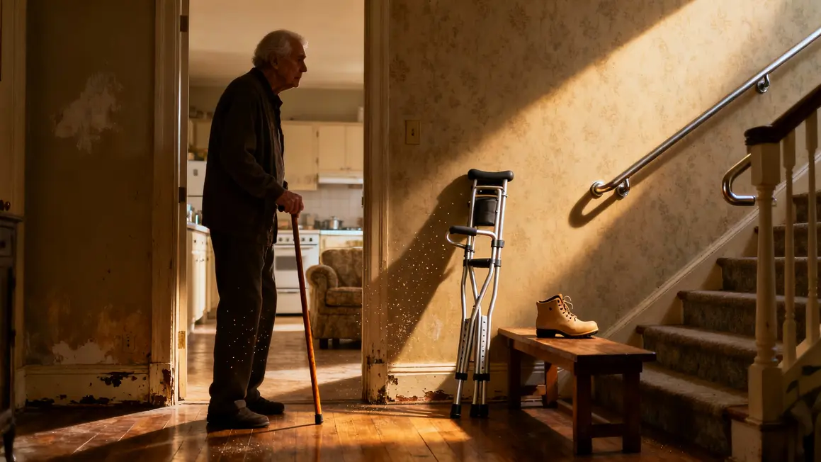 senior mobilite canne aide appartement