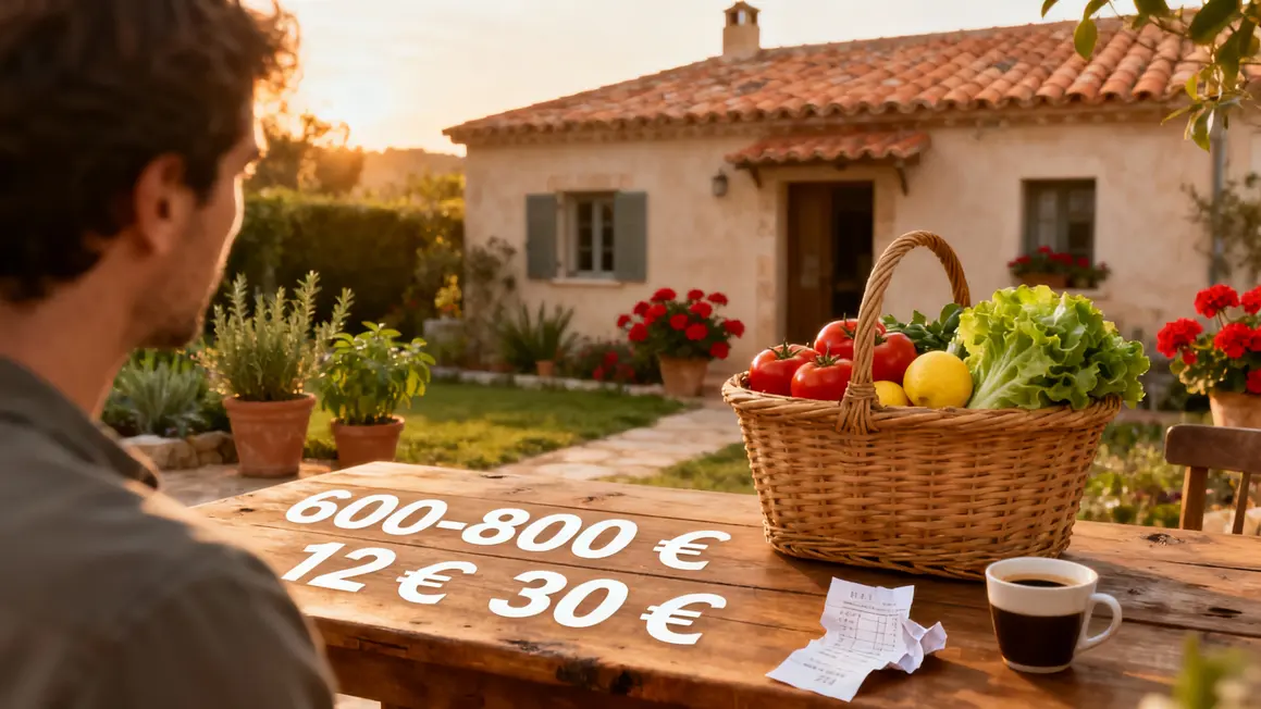 Tableau chiffres coût vie Murcie, panier courses, maison jardin