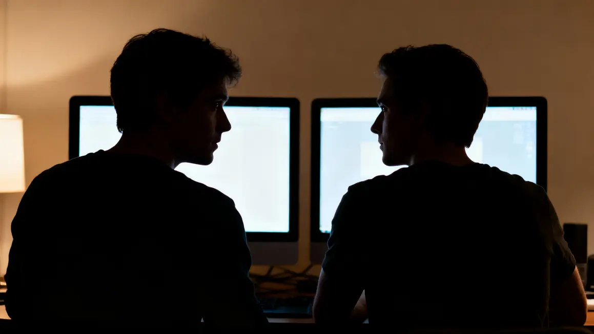 Silhouettes devant écran sans contact visuel