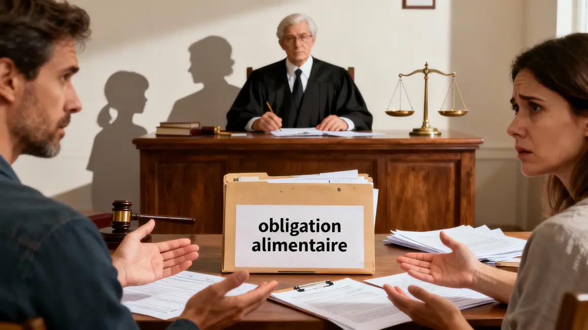 Juge obligation alimentaire famille soucieuse