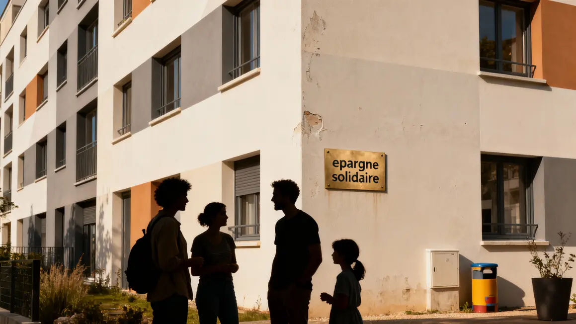 Facade immeuble epargne solidaire en France