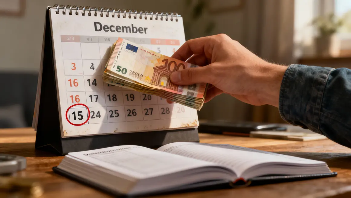 Calendrier mi-décembre Livret A main euros