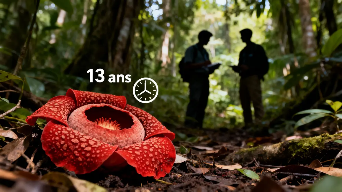 floraison rare rafflesia hasseltii chercheurs patience
