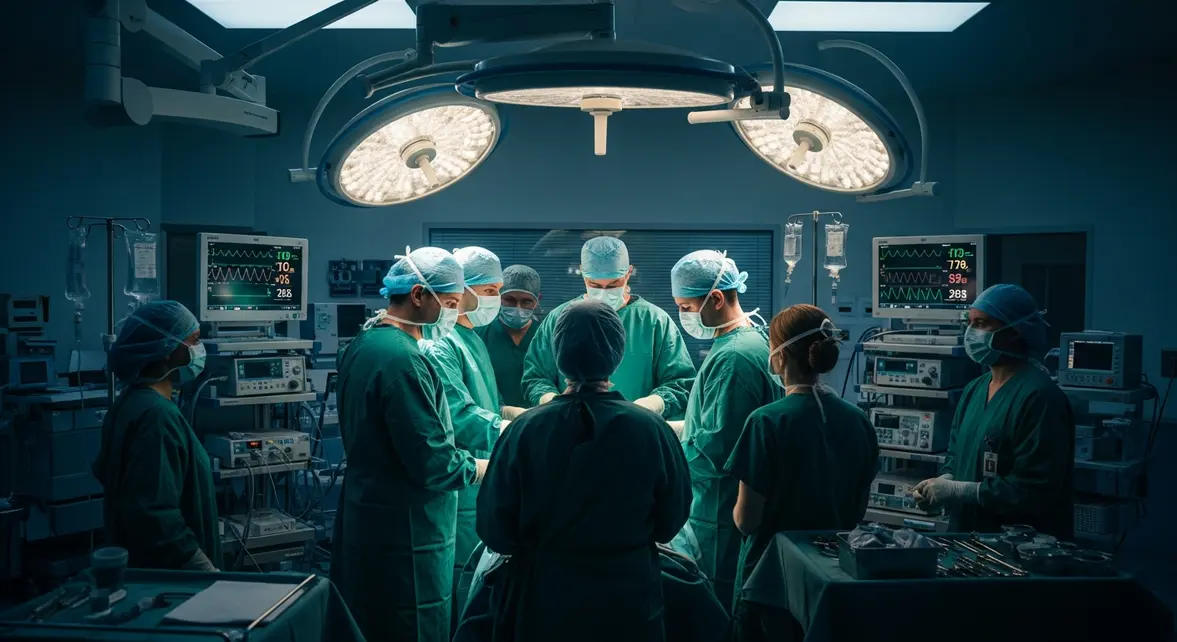 Equipe chirurgicale en urgence salle d operation hopital americain