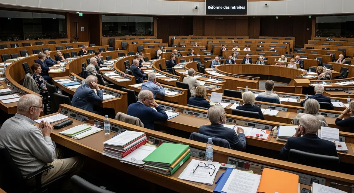 Scène Sénat réforme des retraites seniors aidants