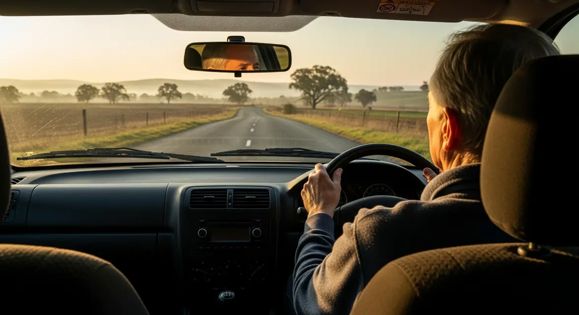 Personne âgée au volant, réforme permis voiture campagne