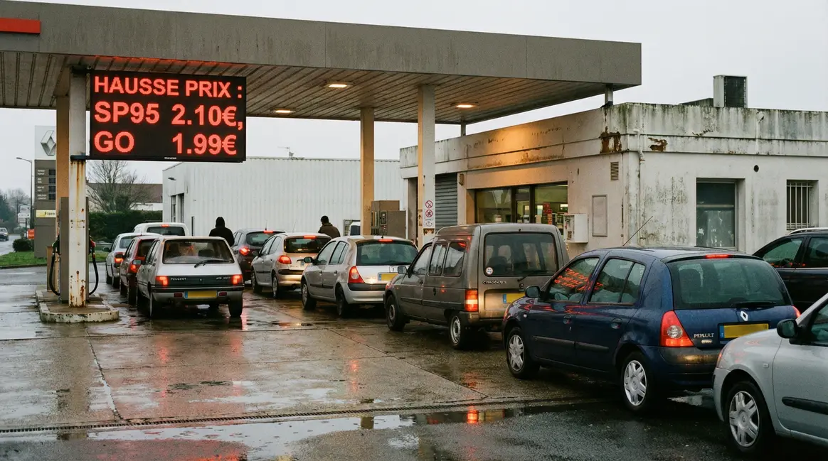 station service francaise prix carburant en hausse