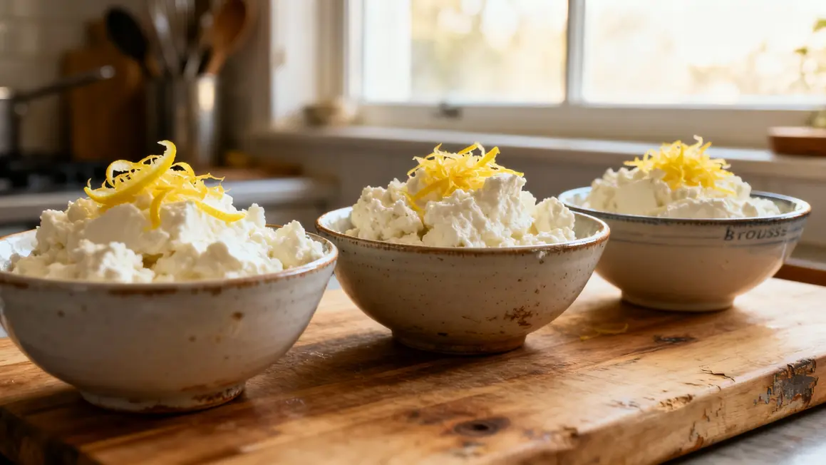 brousse ricotta fromage blanc zestes citron alternatives