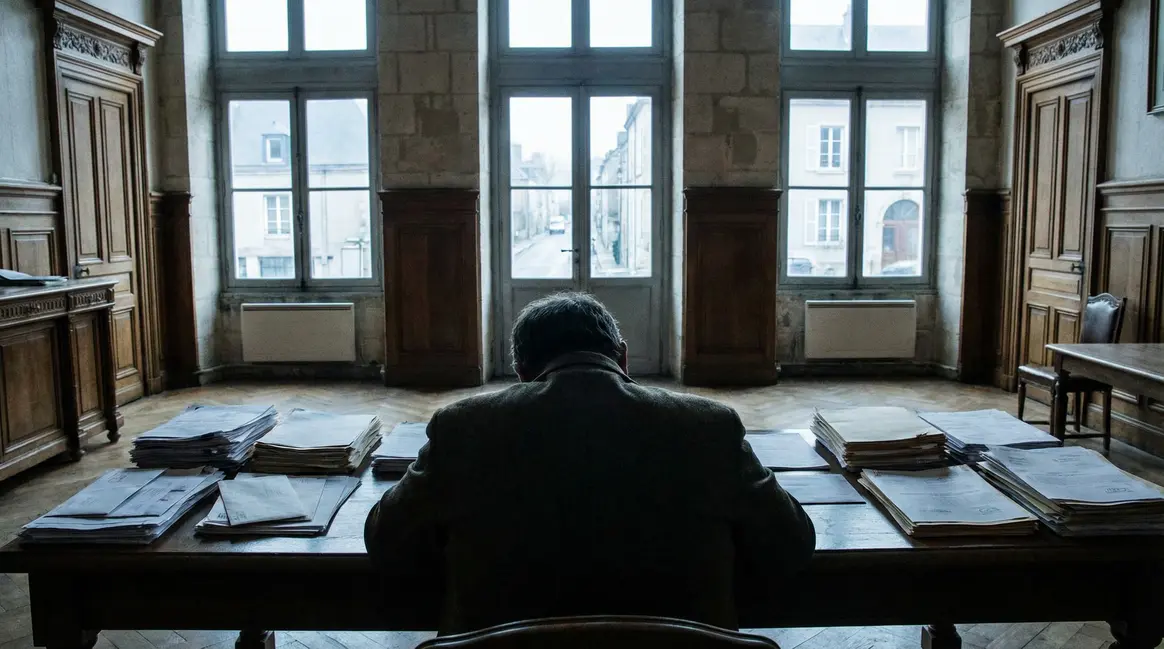 Homme fatigué courrier taxe Gemapi mairie