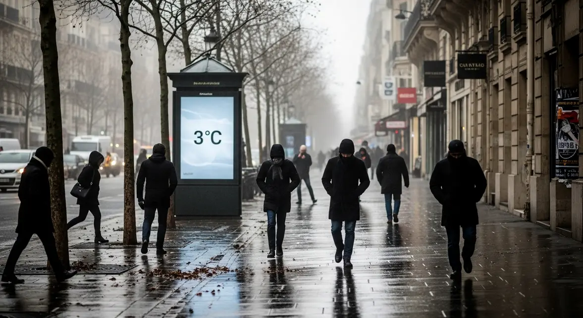 froid vigilance jaune paris passants emmitoufles