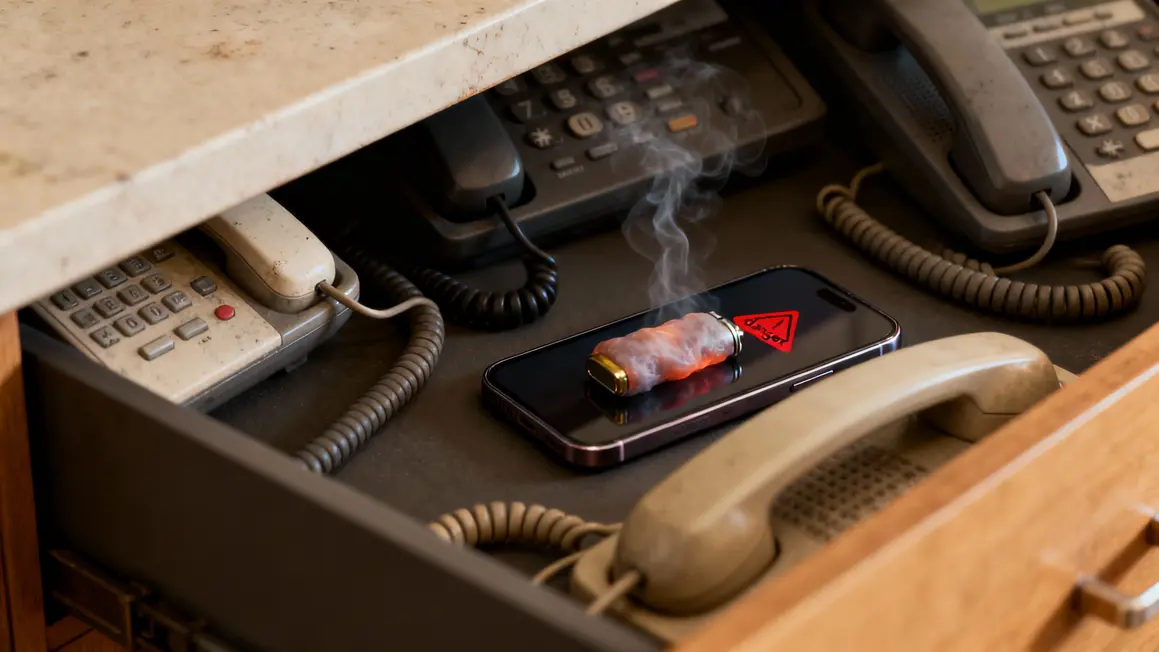 Batterie smartphone gonflee danger explosion tiroir