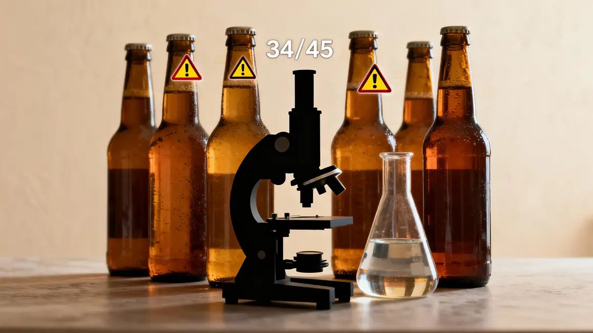 flacons biere residus chimiques marques phares
