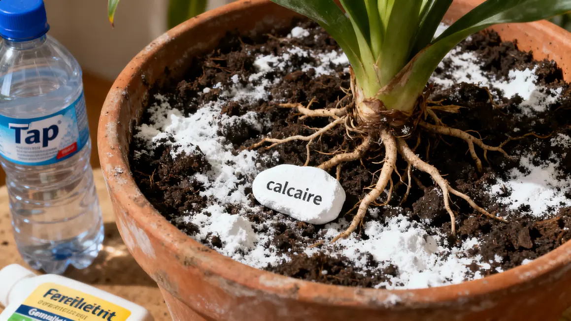 pot plante interieur depot calcaire engrais racines
