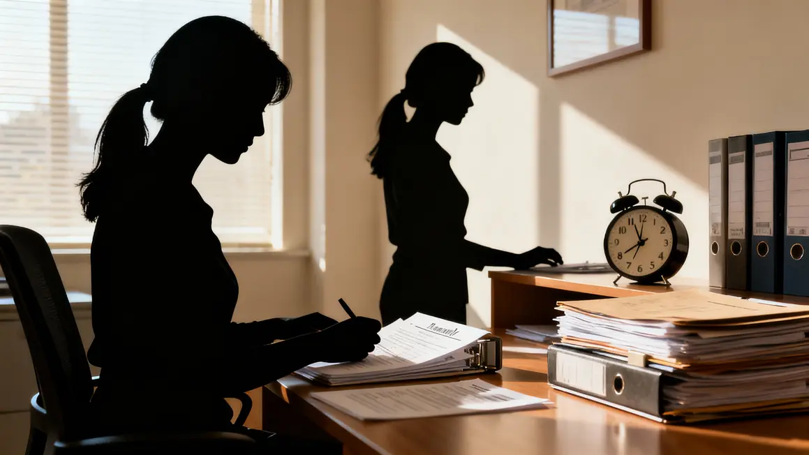 Horloge dossiers et femmes carrières retraites