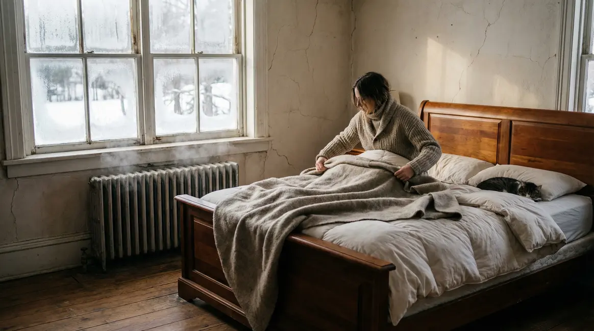 Chambre ancienne froide en hiver malgré chauffage