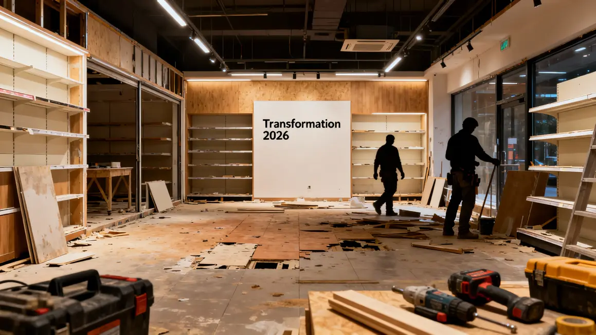 Travaux transformation magasin Grand Frais 2026