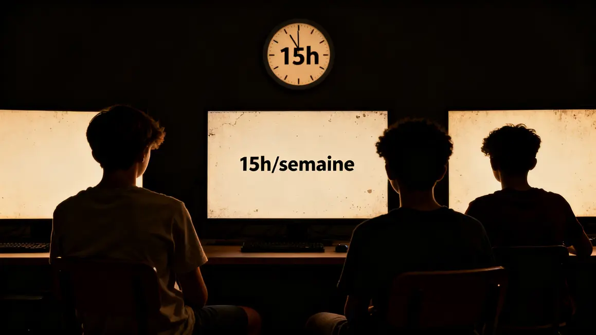 Adolescents et écrans 15 heures par semaine réseaux sociaux