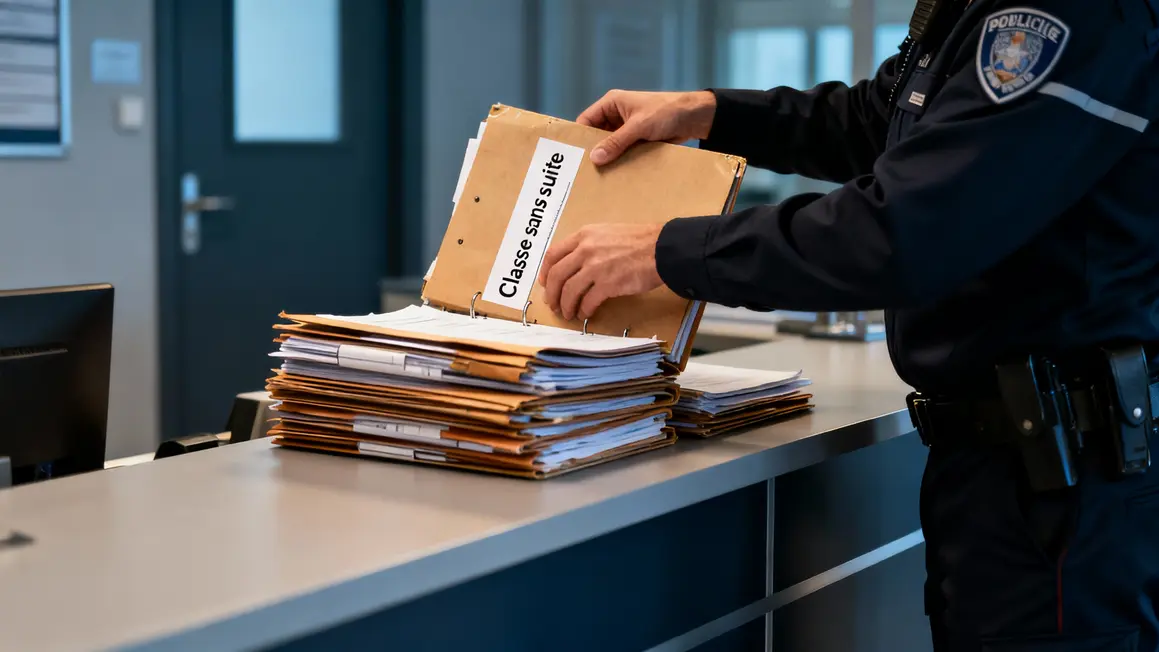 Agent police classement dossier commissariat escroquerie