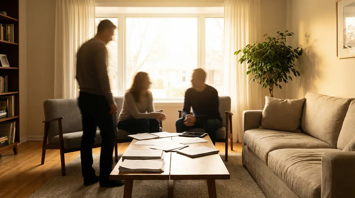 Discussion sur la clause de préciput avec conseiller familial