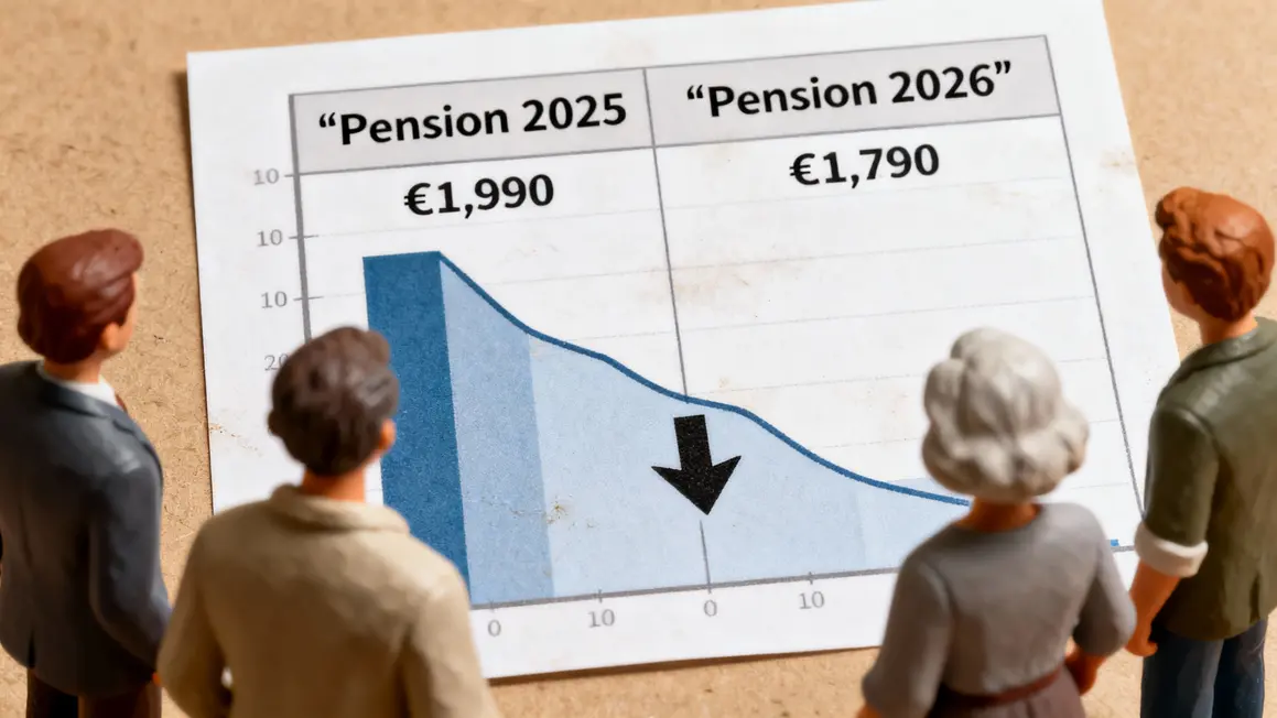 graphique baisse pension retraite nette 2026