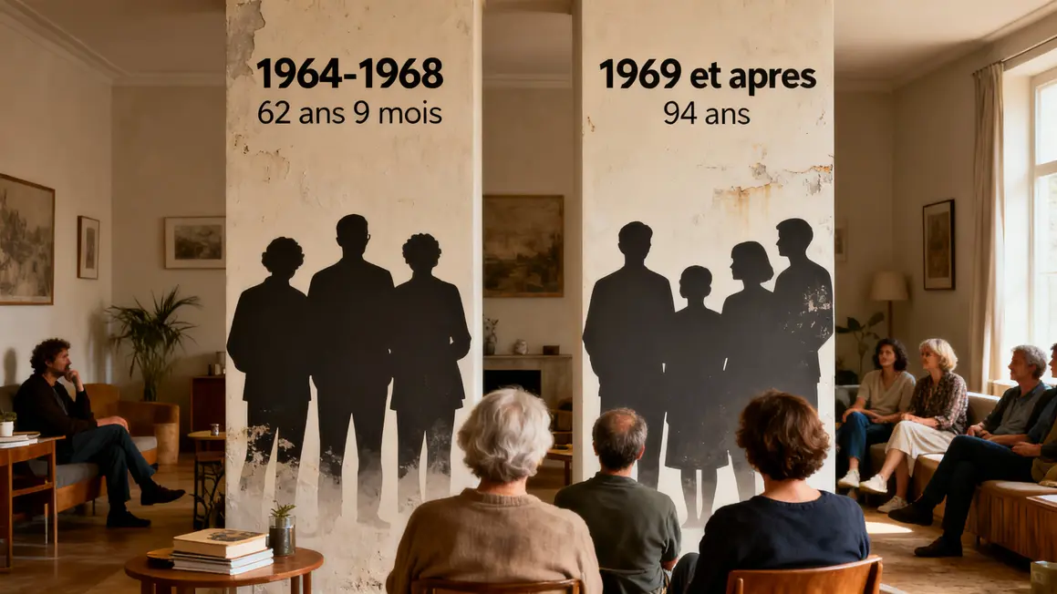 Tableau ages depart retraite 1964 1968 1969 apres