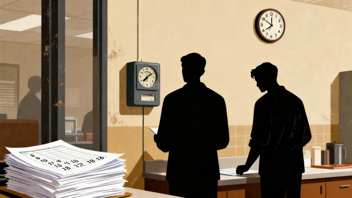 silhouettes pointeuse congés payés heures supplémentaires