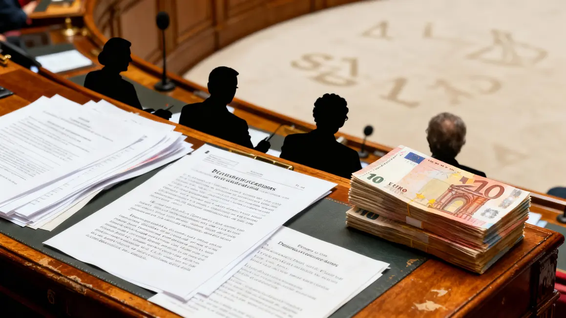 Table parlementaire en pleine discussion sur le gel des pensions retraite