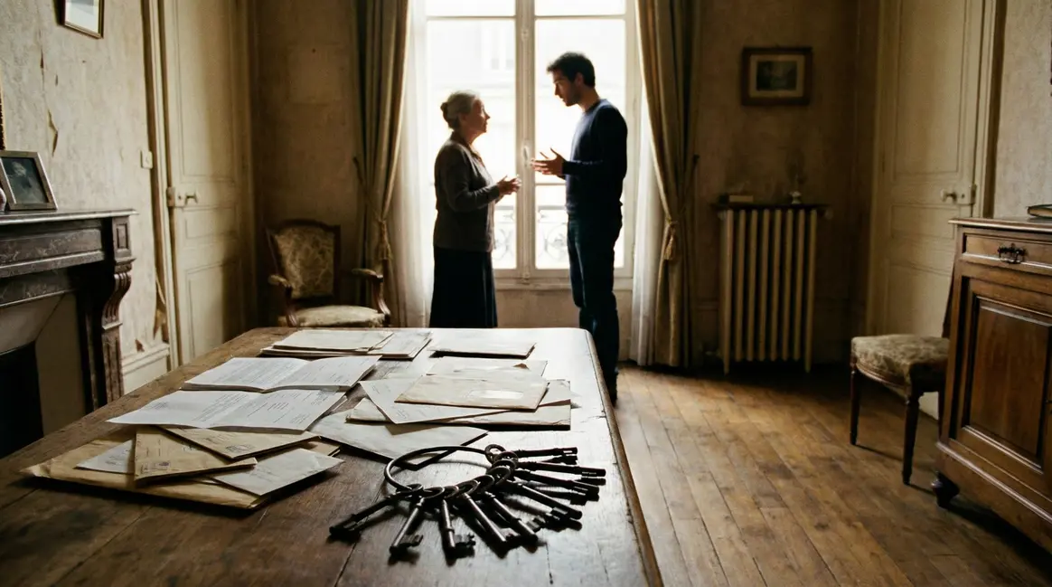 Appartement familial clefs documents donation nue propriete succession