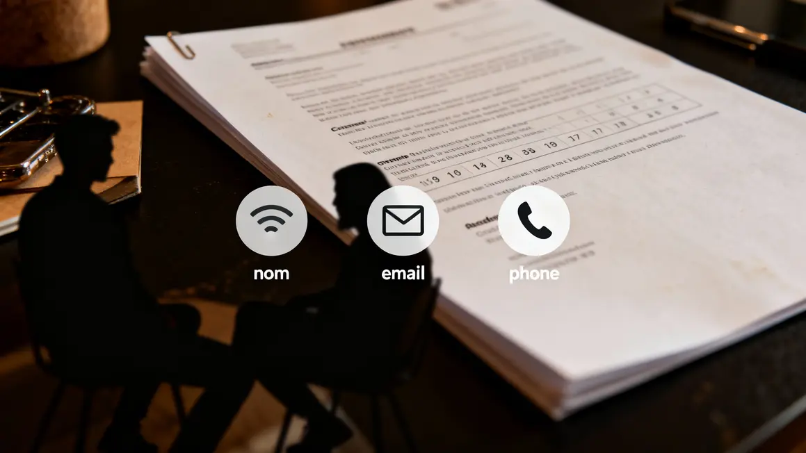 Données volées SFR icônes email et téléphone